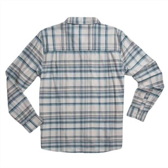 NEW BEACH & BARN rad plaid long sleeve shirt in fish bite plaid - Picture 2 of 2